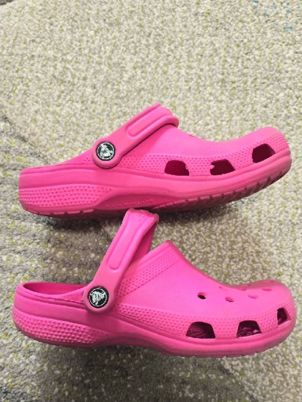 CROCS Kids' Classic Clog in Hot Pink - Picture 3 of 7